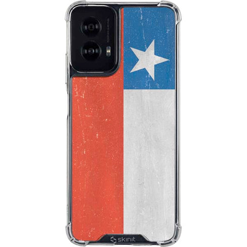 Chile Flag Distressed Moto G Power 5G (2024) Clear Case